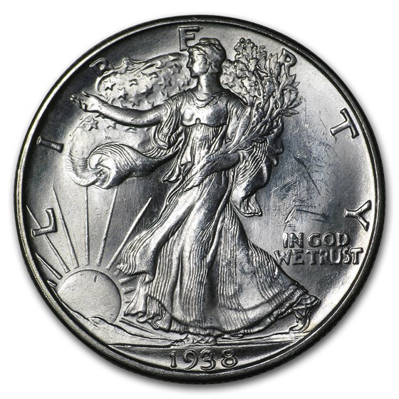 1938-D Walking Liberty Half Dollar BU 1938-D Walking Liberty Half Dollar BU